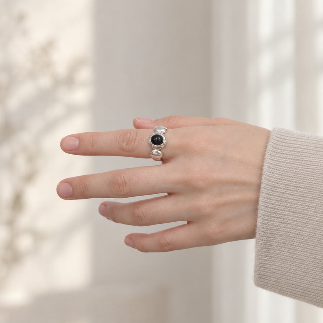 Black Stone Ring